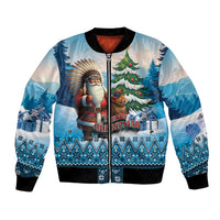 Personalized Native American Santa Claus Bomber Jacket Merry Christmas - Wonder Print Shop