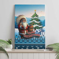 Native American Santa Claus Canvas Wall Art Merry Christmas - Wonder Print Shop
