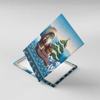 Native American Santa Claus Canvas Wall Art Merry Christmas - Wonder Print Shop