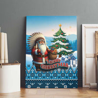 Native American Santa Claus Canvas Wall Art Merry Christmas - Wonder Print Shop