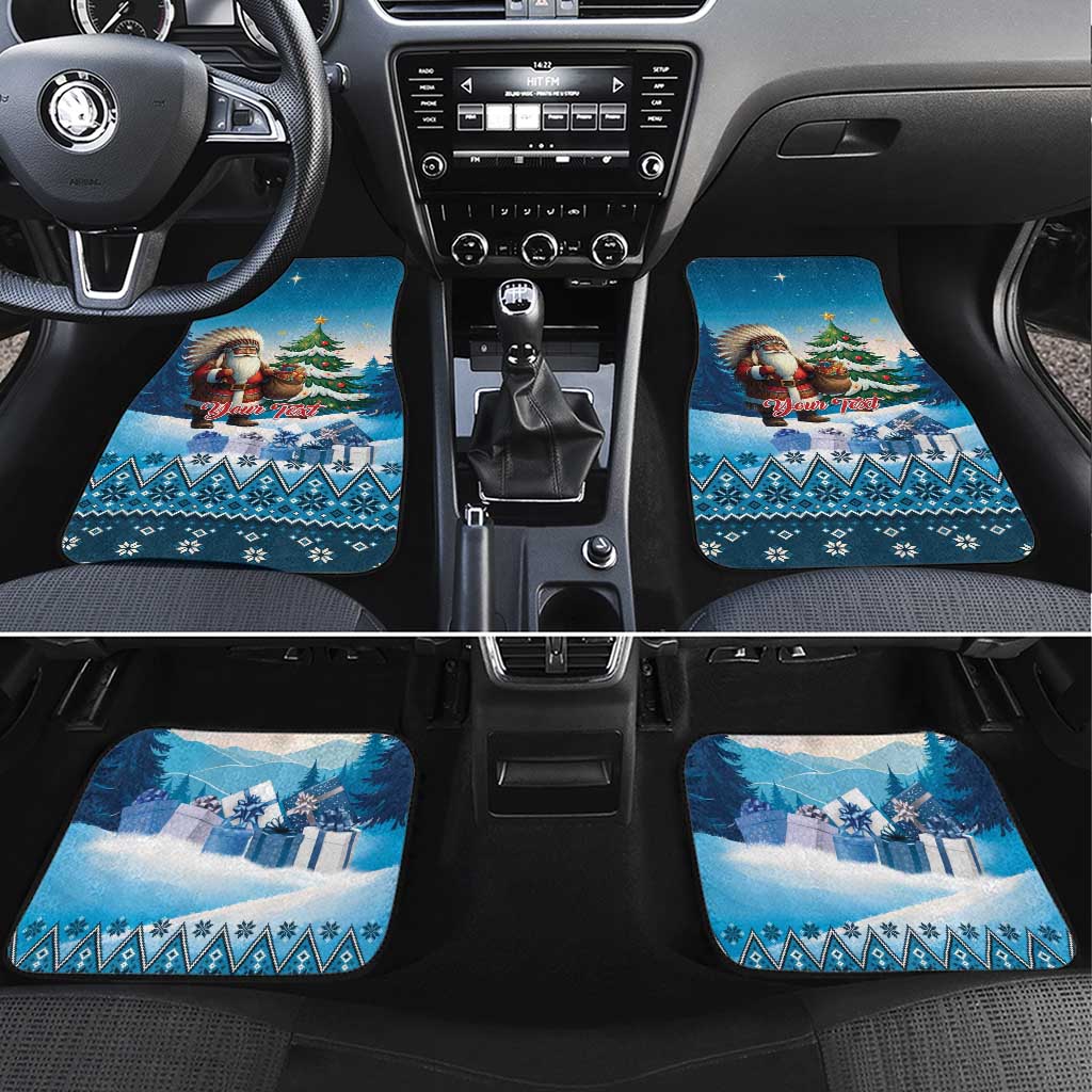 Personalized Native American Santa Claus Car Mats Merry Christmas - Wonder Print Shop