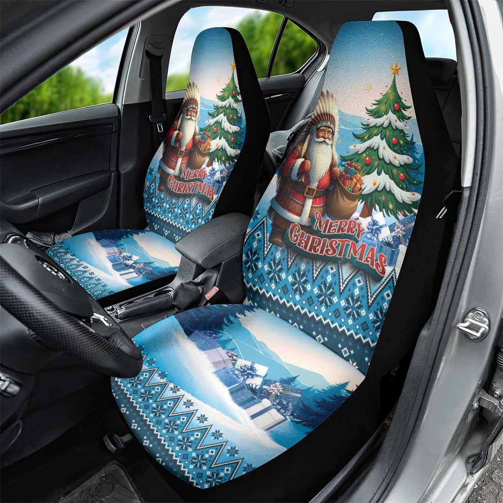 Native American Santa Claus Car Seat Cover Merry Christmas - Wonder Print Shop