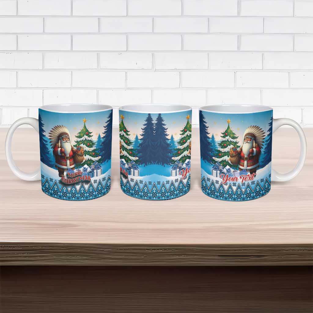 Personalized Native American Santa Claus Ceramic Mug Merry Christmas - Wonder Print Shop