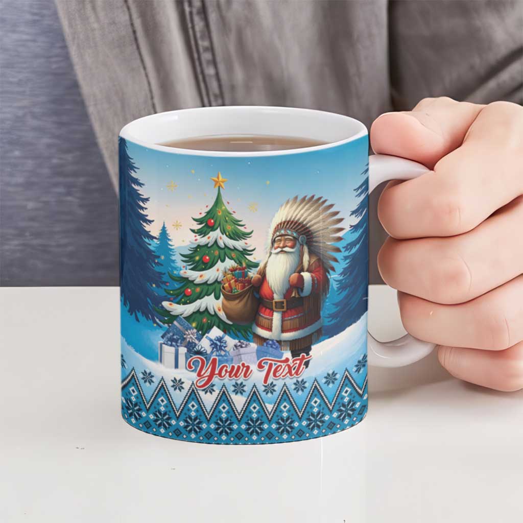 Personalized Native American Santa Claus Ceramic Mug Merry Christmas - Wonder Print Shop