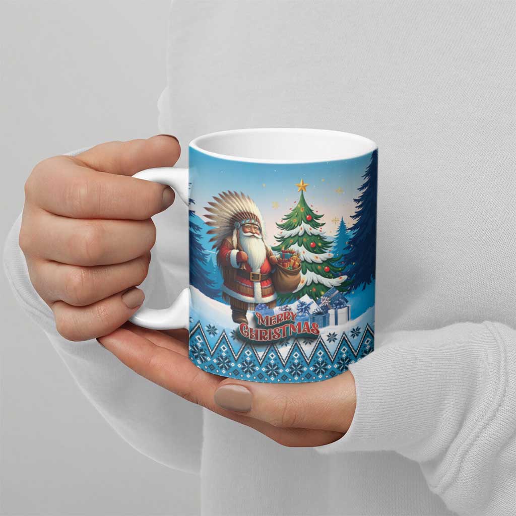 Personalized Native American Santa Claus Ceramic Mug Merry Christmas - Wonder Print Shop