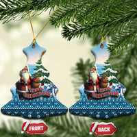 Native American Santa Claus Ceramic Ornament Merry Christmas 2025 - Wonder Print Shop