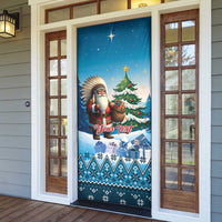 Personalized Native American Santa Claus Door Cover Merry Christmas - Wonder Print Shop