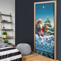 Personalized Native American Santa Claus Door Cover Merry Christmas - Wonder Print Shop