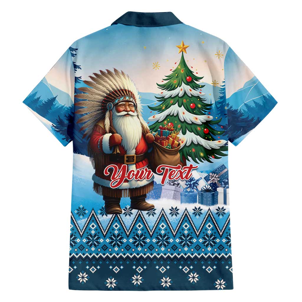Personalized Native American Santa Claus Family Matching Long Sleeve Bodycon Dress and Hawaiian Shirt Merry Christmas - Wonder Print Shop