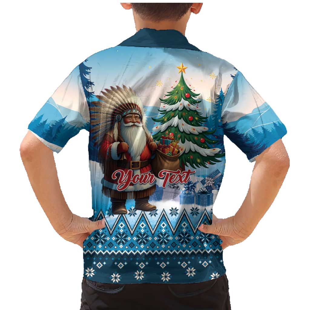 Personalized Native American Santa Claus Family Matching Mermaid Dress and Hawaiian Shirt Merry Christmas - Wonder Print Shop