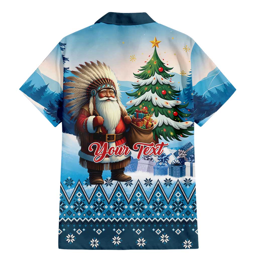 Personalized Native American Santa Claus Family Matching Mermaid Dress and Hawaiian Shirt Merry Christmas - Wonder Print Shop