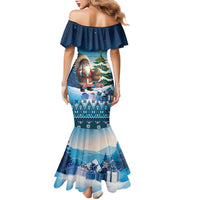 Personalized Native American Santa Claus Family Matching Mermaid Dress and Hawaiian Shirt Merry Christmas - Wonder Print Shop