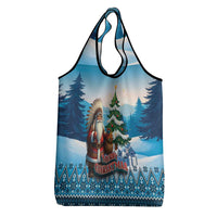 Native American Santa Claus Grocery Bag Merry Christmas - Wonder Print Shop