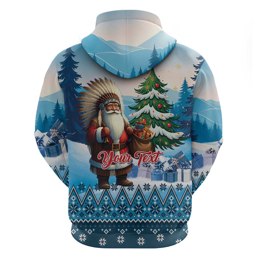 Personalized Native American Santa Claus Hoodie Merry Christmas - Wonder Print Shop