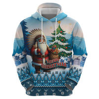 Personalized Native American Santa Claus Hoodie Merry Christmas - Wonder Print Shop