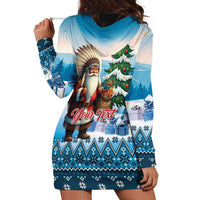 Personalized Native American Santa Claus Hoodie Dress Merry Christmas - Wonder Print Shop