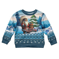 Personalized Native American Santa Claus Kid Ugly Christmas Sweater Merry Christmas 2025 - Wonder Print Shop