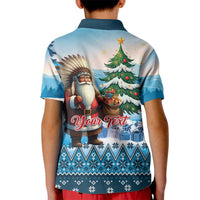 Personalized Native American Santa Claus Kid Polo Shirt Merry Christmas - Wonder Print Shop