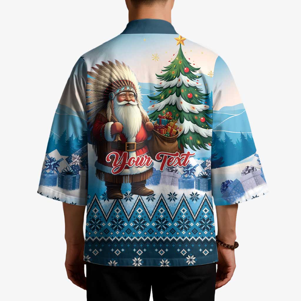 Personalized Native American Santa Claus Kimono Merry Christmas - Wonder Print Shop