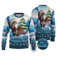 Personalized Native American Santa Claus Ugly Christmas Sweater Merry Christmas 2025 - Wonder Print Shop