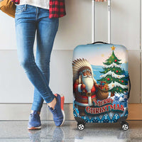 Native American Santa Claus Luggage Cover Merry Christmas - Wonder Print Shop