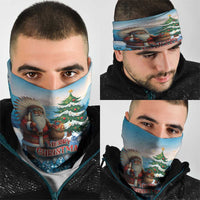 Native American Santa Claus Neck Gaiter Merry Christmas - Wonder Print Shop
