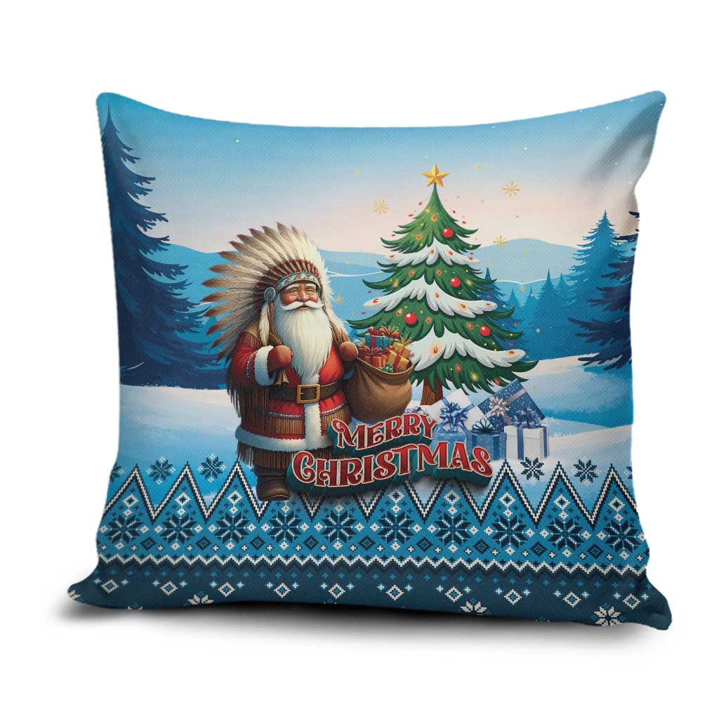 Native American Santa Claus Pillow Cover Merry Christmas - Wonder Print Shop