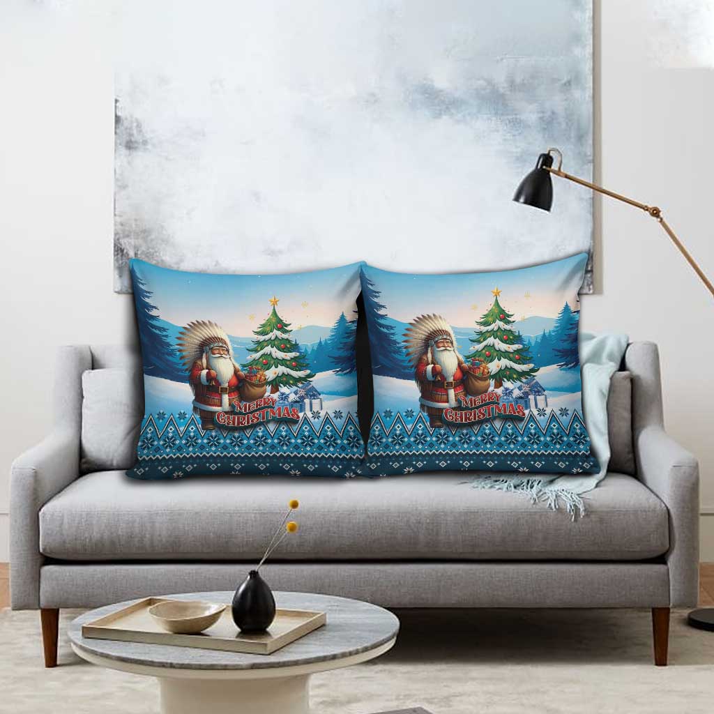 Native American Santa Claus Pillow Cover Merry Christmas - Wonder Print Shop