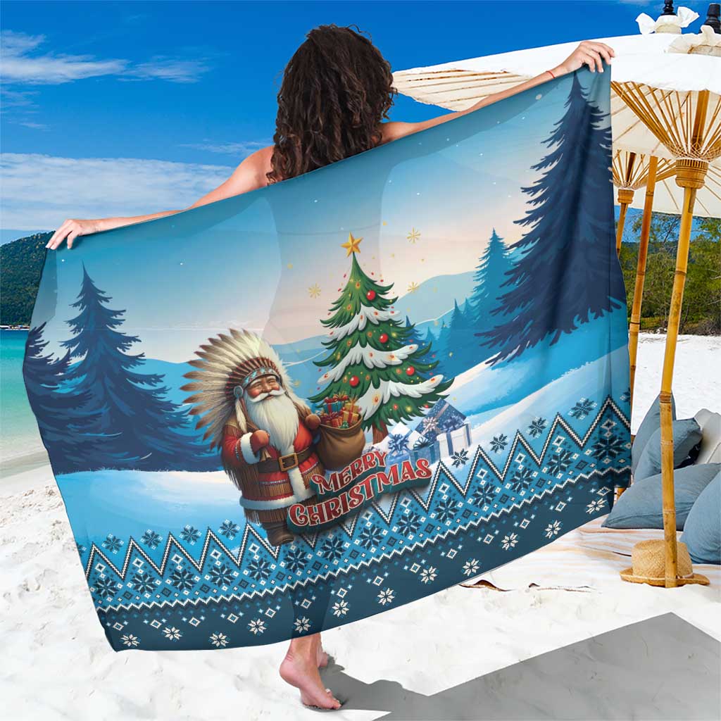Native American Santa Claus Sarong Merry Christmas - Wonder Print Shop
