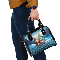 Native American Santa Claus Shoulder Handbag Merry Christmas - Wonder Print Shop