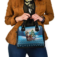 Native American Santa Claus Shoulder Handbag Merry Christmas - Wonder Print Shop