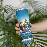 Personalized Native American Santa Claus Skinny Tumbler Merry Christmas - Wonder Print Shop
