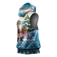 Personalized Native American Santa Claus Sleeveless Hoodie Merry Christmas - Wonder Print Shop