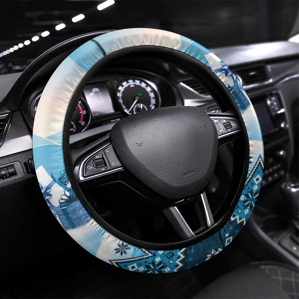 Native American Santa Claus Steering Wheel Cover Merry Christmas - Wonder Print Shop