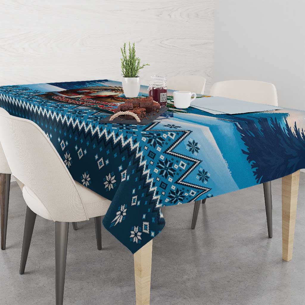Native American Santa Claus Tablecloth Merry Christmas - Wonder Print Shop