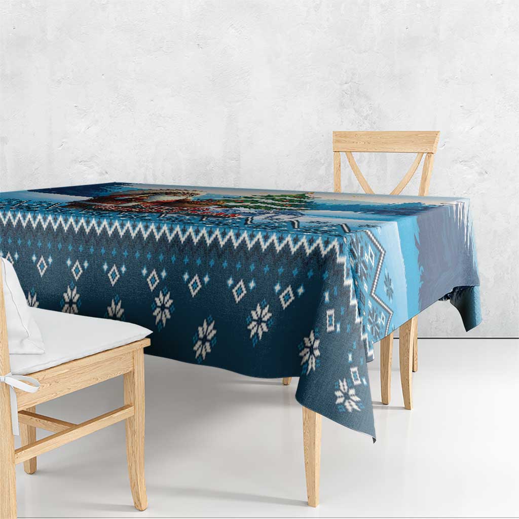 Native American Santa Claus Tablecloth Merry Christmas - Wonder Print Shop