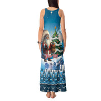 Personalized Native American Santa Claus Tank Maxi Dress Merry Christmas - Wonder Print Shop