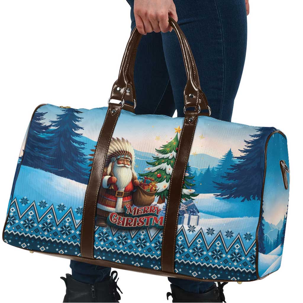 Native American Santa Claus Travel Bag Merry Christmas - Wonder Print Shop