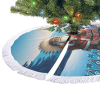 Native American Santa Claus Tree Skirt Merry Christmas 2025 - Wonder Print Shop