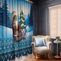 Native American Santa Claus Window Curtain Merry Christmas - Wonder Print Shop