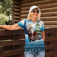 Personalized Native American Santa Claus Women Polo Shirt Merry Christmas - Wonder Print Shop