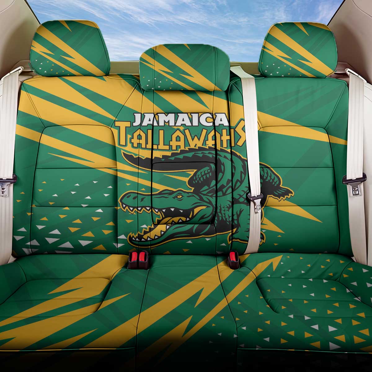 Jamaica Cricket Tallawahs Back Car Seat Cover Fi Wi Tallawahs Champions - Wonder Print Shop