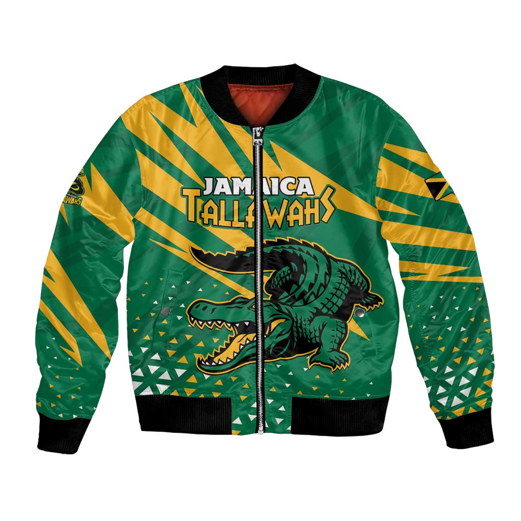Custom Jamaica Cricket Tallawahs Bomber Jacket Fi Wi Tallawahs Champions - Wonder Print Shop