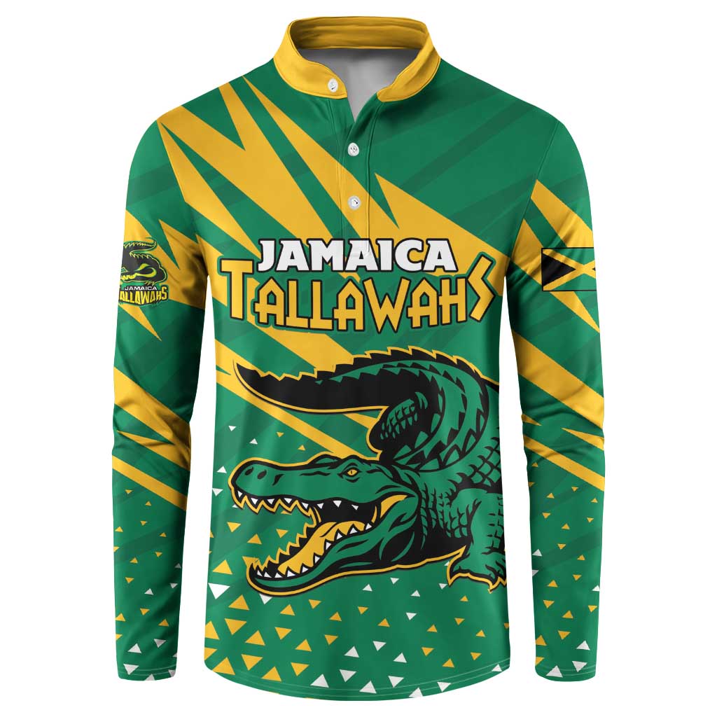Custom Jamaica Cricket Tallawahs Button Sweatshirt Fi Wi Tallawahs Champions - Wonder Print Shop