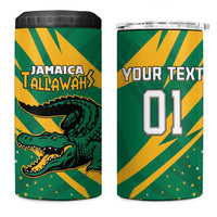 Custom Jamaica Cricket Tallawahs 4 in 1 Can Cooler Tumbler Fi Wi Tallawahs Champions - Wonder Print Shop