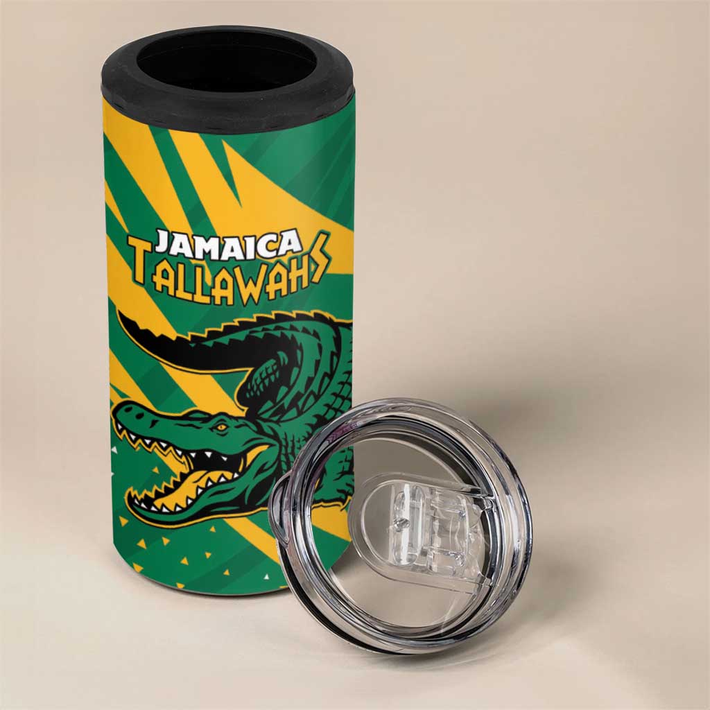 Custom Jamaica Cricket Tallawahs 4 in 1 Can Cooler Tumbler Fi Wi Tallawahs Champions - Wonder Print Shop