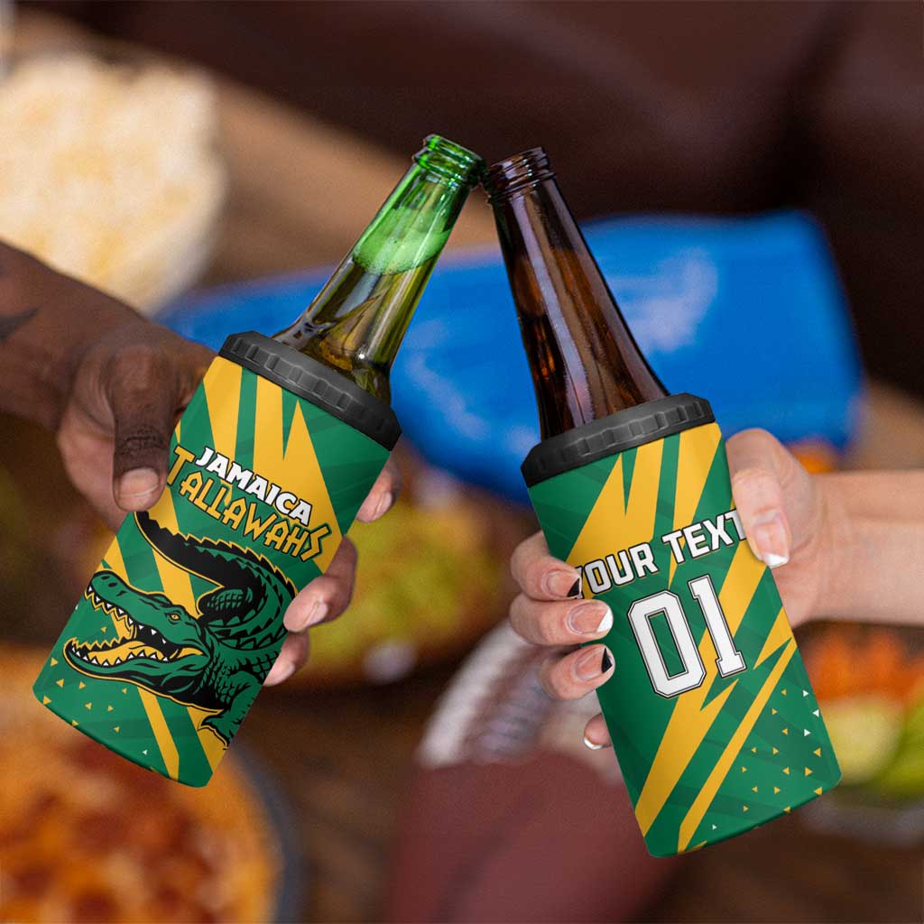 Custom Jamaica Cricket Tallawahs 4 in 1 Can Cooler Tumbler Fi Wi Tallawahs Champions - Wonder Print Shop