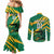 Custom Jamaica Cricket Tallawahs Couples Matching Mermaid Dress and Long Sleeve Button Shirt Fi Wi Tallawahs Champions