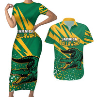 Custom Jamaica Cricket Tallawahs Couples Matching Short Sleeve Bodycon Dress and Hawaiian Shirt Fi Wi Tallawahs Champions - Wonder Print Shop