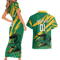 Custom Jamaica Cricket Tallawahs Couples Matching Short Sleeve Bodycon Dress and Hawaiian Shirt Fi Wi Tallawahs Champions - Wonder Print Shop